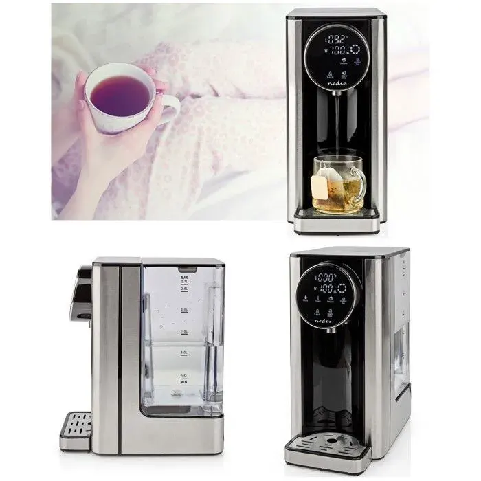 Distributeur deau chaude 2.7L - Théière électrique - Tea TIME - 27 L - 2600 W - Écran tactile numérique