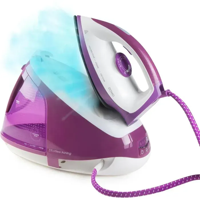 DO7115S Centrale Vapeur - 65 Bars Vapeur Puissante – Effet Pressing 330 g – Réservoir 18 L – Semelle Céramique Chauffe Rapide