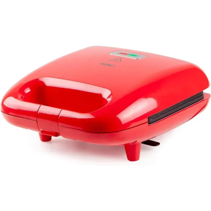 Do9242W Snackmaker 5-En-1 – Croque Monsieur – Gaufrier – Donut Maker – Formes DAnimaux – Gaufres Sur Bâtonnet – Rouge[PE420]