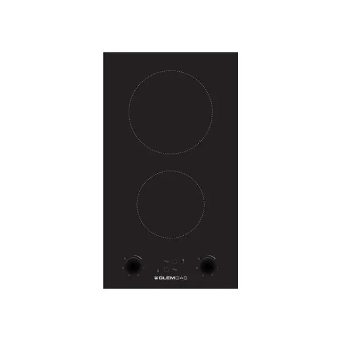 Domino vitrocéramique 30 cm - 2 Hi-Light - 3 kW - Manettes frontales - GLEM - GTH32K01