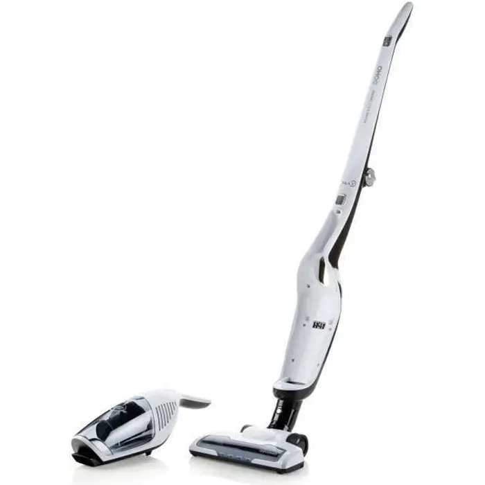 DOMO DO217SV - Aspirateur balai maniable 2-en-1 - 2 vitesses - Système cyclonique - Autonomie 40min - Réservoir poussière 05L