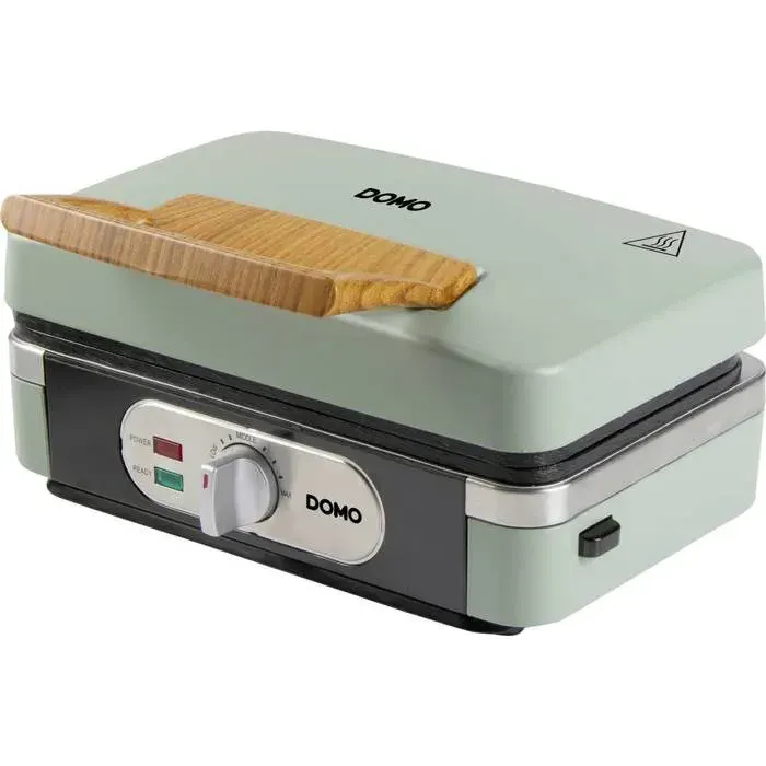 DOMO DO9276C — Gril 3-en-1 (sandwich gaufre grill) Vert cendré