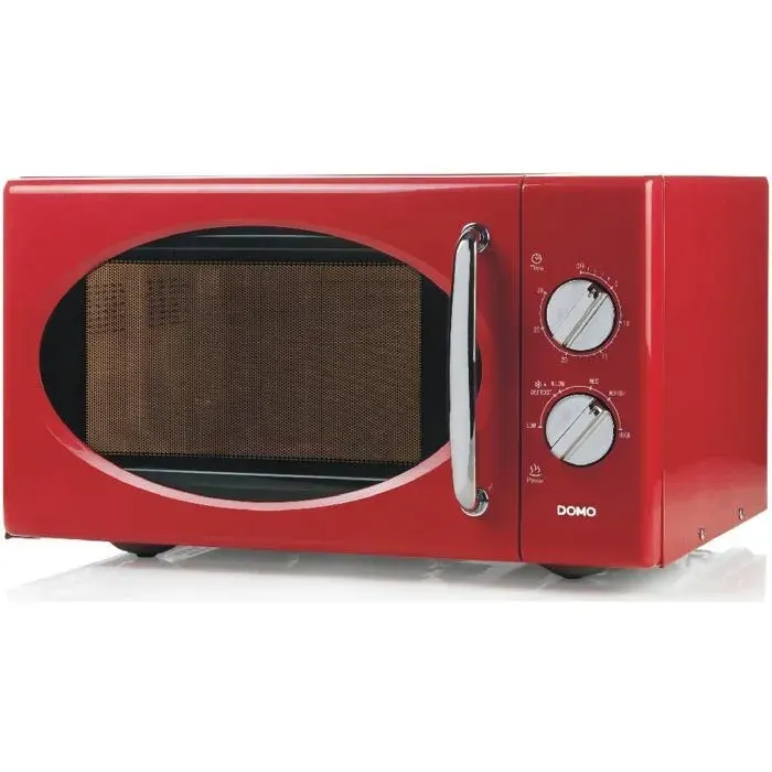 Domo Four à micro-ondes DO2925 25L 900W Rouge Rétro Décongélation Minuterie 30 min