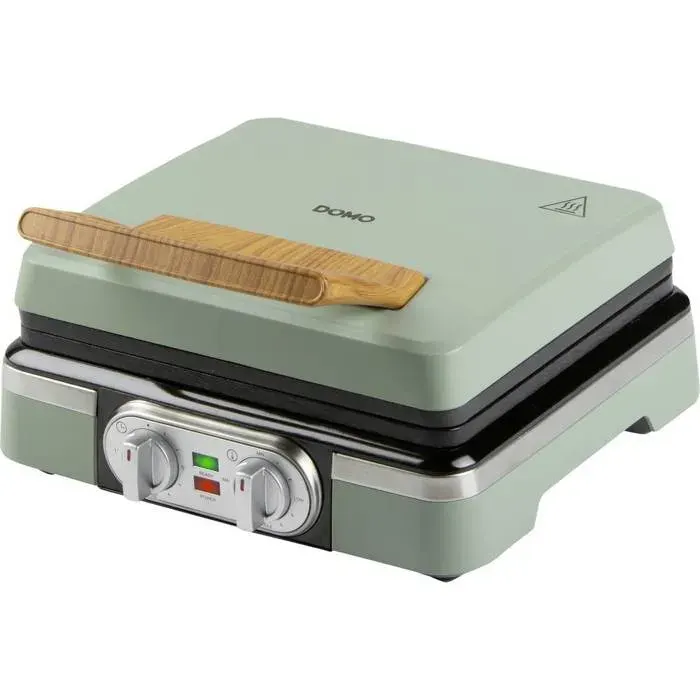 DOMO WAFFELMAKER Gaufrier vert cendré