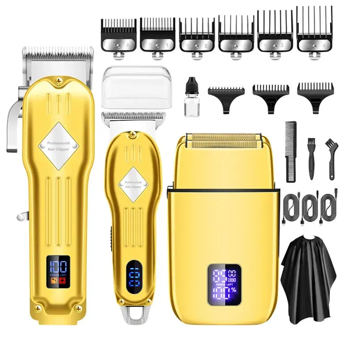 Dore Tondeuse cheveux homme kit 3 en 1 coupe professionnelle puissante LCD rasoir électrique sans fil barbe coiffure
