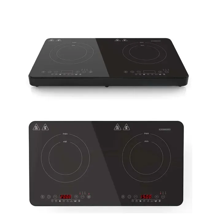 Double plaque à induction - NEDIS - Laquée 2 zones - 3500 W - Commande tactile - Température 60–240°C
