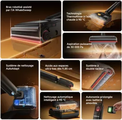 Dreame - Aspirateur Laveur T16 Pro Heat R — vue 7