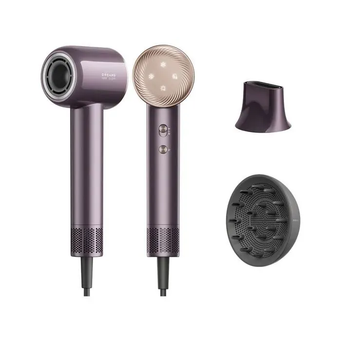 Dreame Glory Combo Violet- Sèche-Cheveux Professionnel - Séchage Rapide - Moteur Haute Vitesse 110000 TR/Min