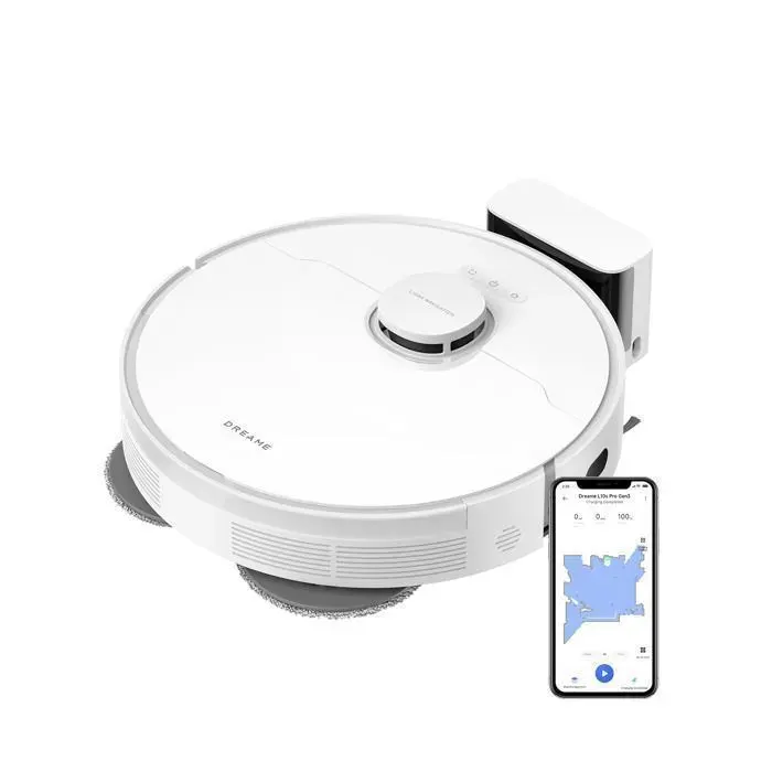 Dreame L10s Pro Gen 3 Robot Aspirateur Laveur - Aspiration 13 000 Pa Système de Lavage des Sols DuoScrub 5200mAh ROBOT VACUUM