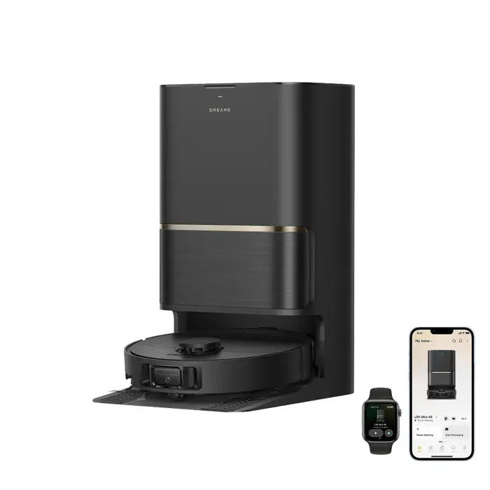 dreame L50 Ultra AE -Robot aspirateur Laveur 28kPa 100 Jours de vidage Automatique Nettoyage des serpillières à Haute température