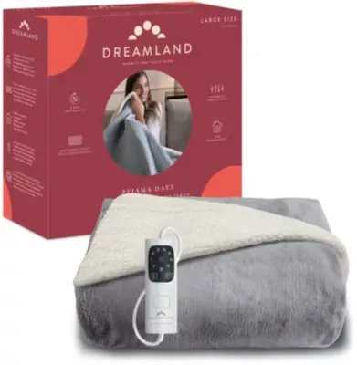 Dreamland - Couverture Chauffante Pyjama Days Sherpa Et Velours 6t 160x120
