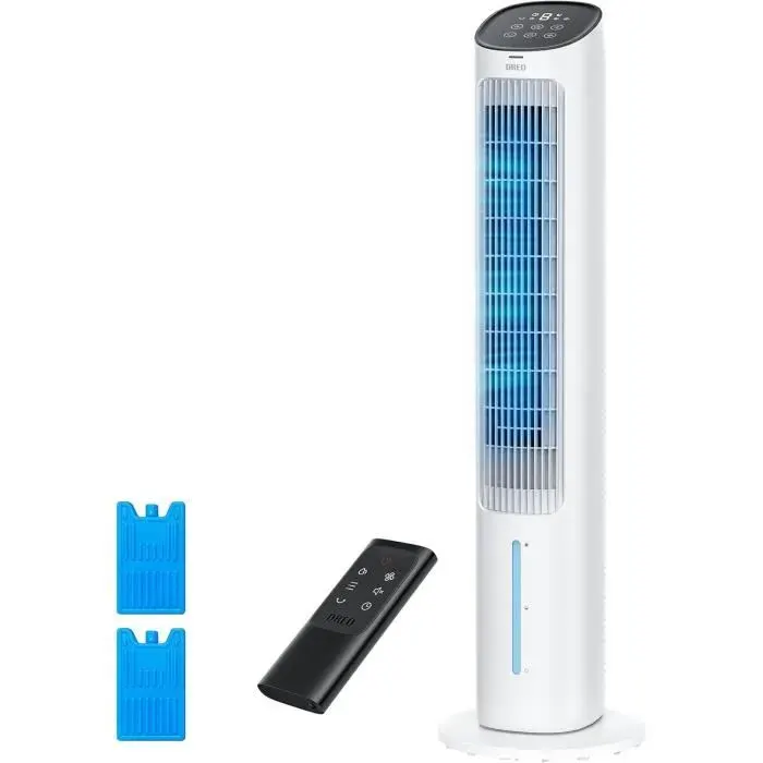 Dreo Ventilateur sur Pied Silencieux 23dBOscillation Omnidirectionnelle 120120Portée du Vent de 24MVolume dAir de 1200m³h
