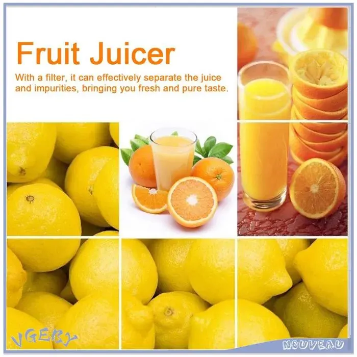 Duokon Presse-agrumes Extracteur de Fruits Excessifs Manuels en Acier Inoxydable avec Fonction de Filtrage electromenager jus