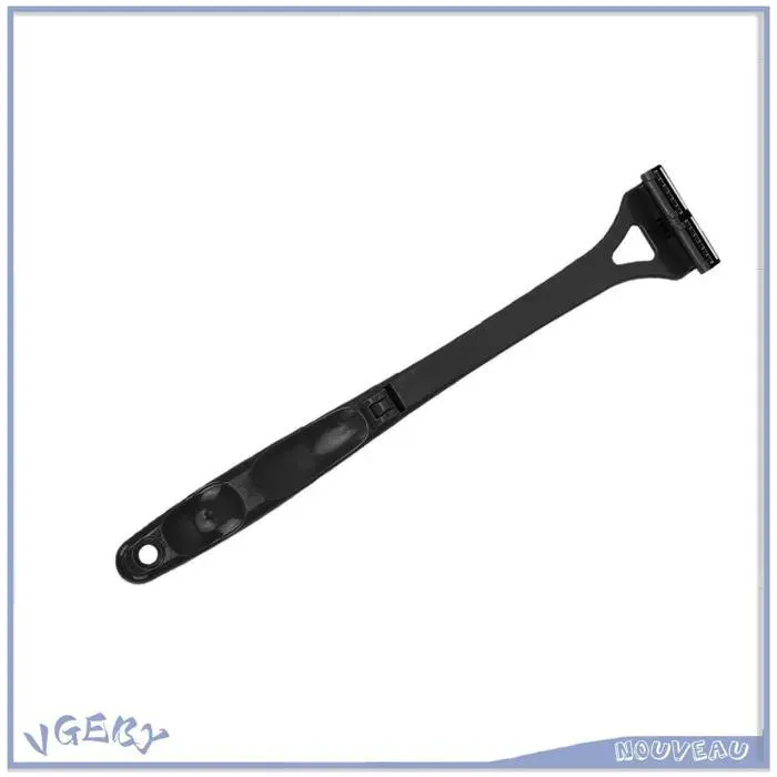 Duokon Tondeuse à cheveux pour le dos Tondeuse à cheveux arrière pliable ergonomique à longue poignée tondeuse beaute peigne Noir