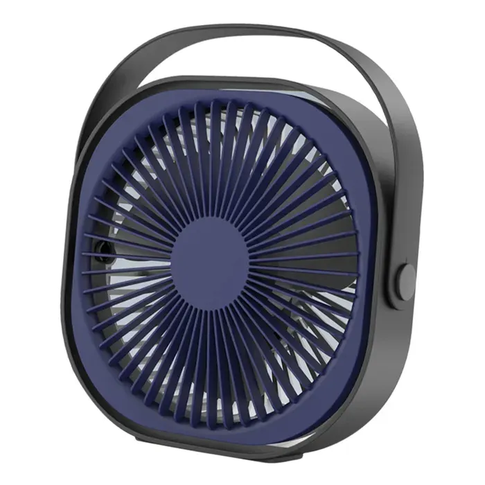 Duokon Ventilateur de bureau Small Desk Fan 6 Inch Quiet Mini Portable USB Rechargeable Desktop electromenager ventilateur Bleue
