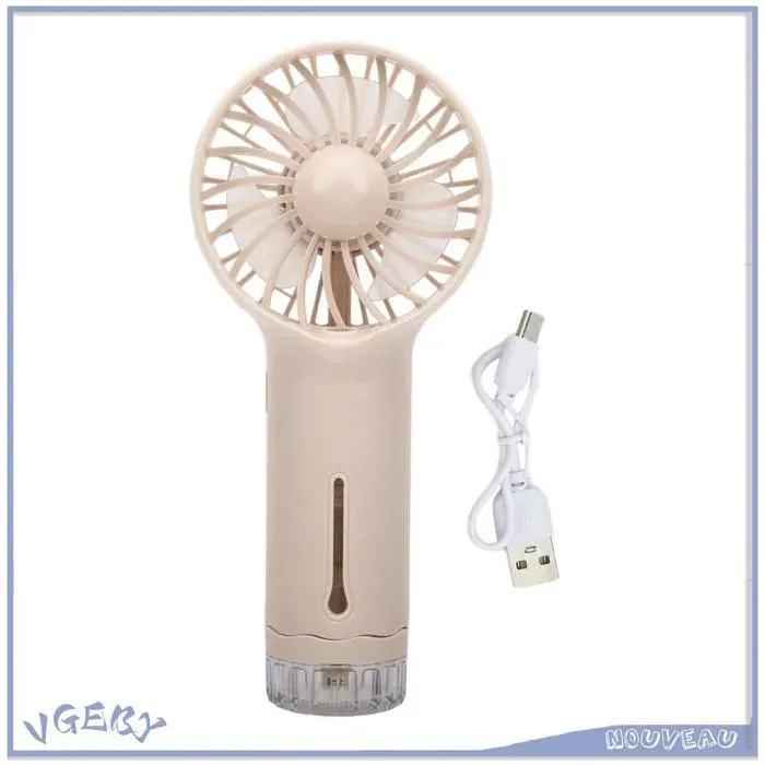 Duokon Ventilateur portatif Ventilateur Portable Rechargeable USB Petite Brumisation Pour Bureau Voyage electromenager ventilateur