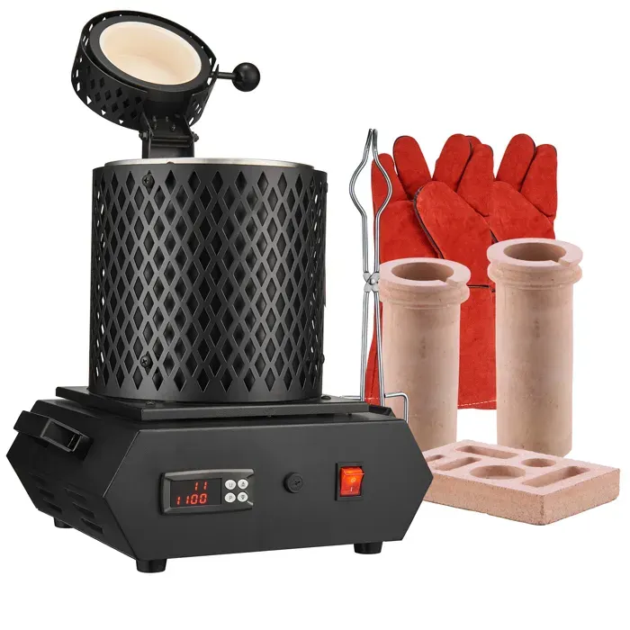 Duoku Four de fusion électrique GF1150ND1-3KG — 1350 W creusets céramique 1 kg et 3 kg — coloris Noir