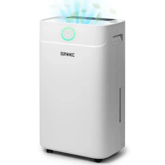 Duronic DH201 Déshumidificateur 440W Jusquà 20 litres deau par jour Réservoir deau de 51 litres Lutte contre lhumidité excessiv