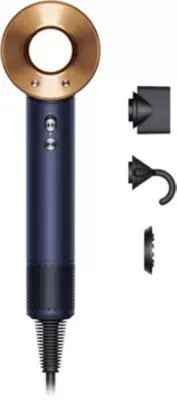 Dyson - Sèche Cheveux Supersonic Cheveux Raides À Ondulés Bleu De Prusse Cuivré
