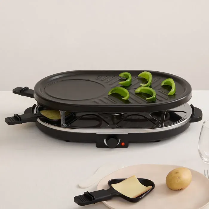 Eazy Living Appareil à Raclette Multifonction 8 Personnes