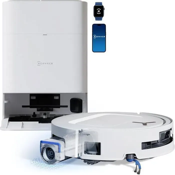 ECOVACS DEEBOT T80 OMNI Aspirateur Robot laveur 18 000 Pa Nettoyage automatique instantan OZMO ROLLER 75℃ Lavage
