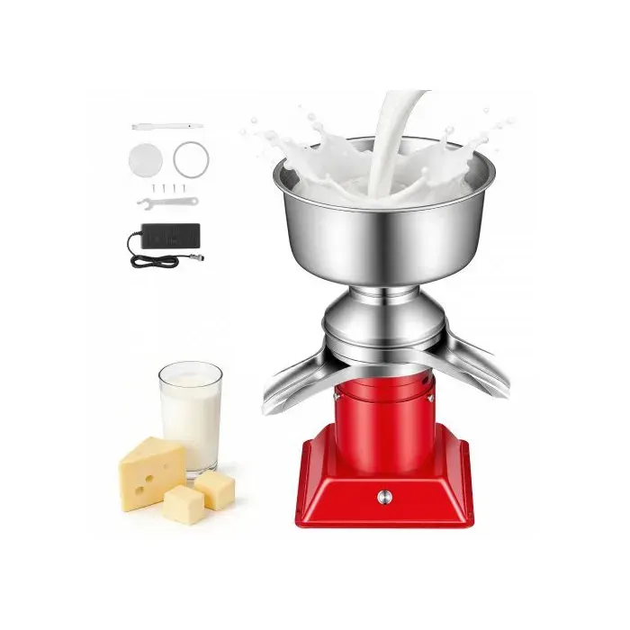 Écrémeuse Électrique 60 L/h Centrifugeuse à Lait 40 W 10 500 tr/min pour Crème Écrémée Lait de Chèvre et de Vache Ferme