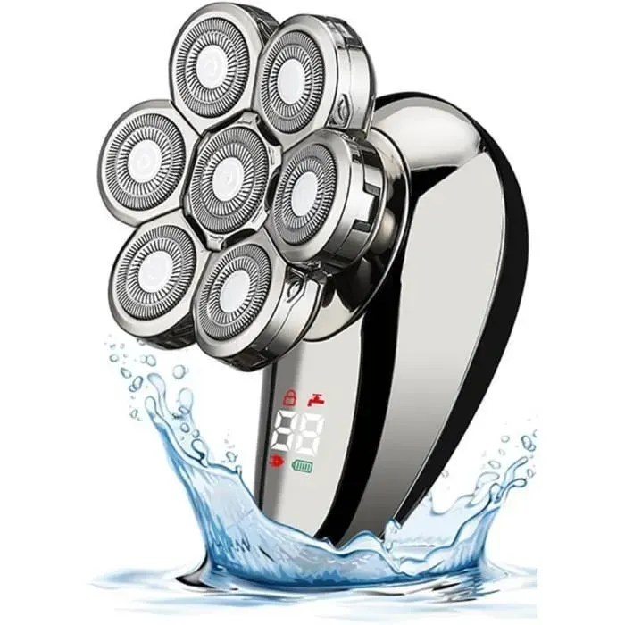 Ehskzjh Rasoir Electriques Hommes Cheveux7D Rasoirs À Têtes Rotatives Barbe Étanche Humide-Sec RasoirRasoir De RASOIR ELECTRIQUE