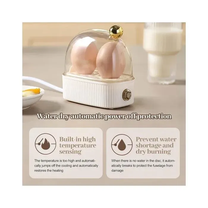 électrique - cuisinière à œufs - cuisinière à œufs 2 œufs - rapide portable & automatique for Indoor and Outdoor Everyday Use
