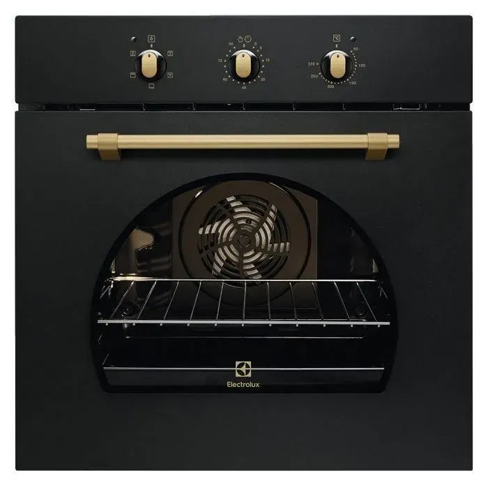 Electrolux Four Encastrable Série 300 Classe énergétique A 68L Convection AquaClean Noir mat Style rétro FR53G