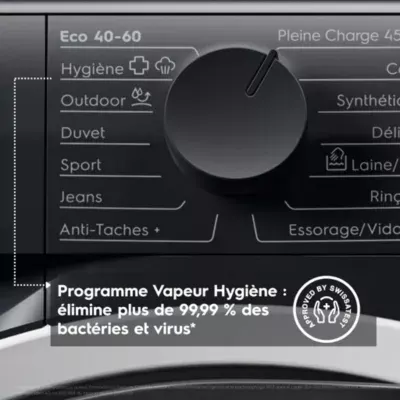 Electrolux - Lave Linge Hublot Ew6ee1041ab - 10,5 Kg - 1400 Tr/Min - Classe A - Moteur Induction — vue 7