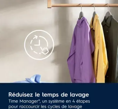 Electrolux - Lave Linge Hublot Ew6fi22914dg - 9 Kg - 1400 Tr/Min - Classe A - Moteur Induction — vue 4