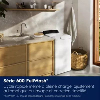 Electrolux - Lave Linge Top Ew6te612ba - 6 Kg - 1200 Tr/Min - Classe A - Moteur Induction — vue 9