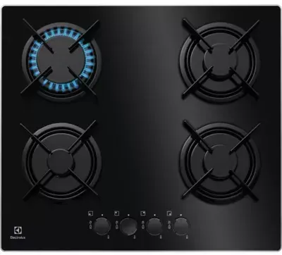 Electrolux - Plaque Gaz Egt6242nvk/1 - 4 Foyers Verre Noir