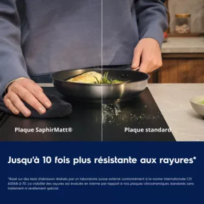 Electrolux - Plaque Induction Aspirante Kcc73443cz Saphirmatt® - Hotte Intégrée Et Résistante Aux Rayures — vue 3