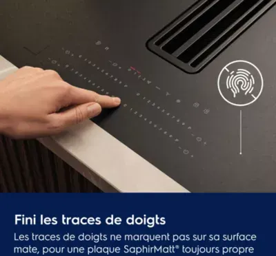 Electrolux - Plaque Induction Aspirante Kcc73443cz Saphirmatt® - Hotte Intégrée Et Résistante Aux Rayures — vue 4