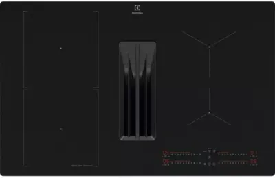 Electrolux - Plaque Induction Aspirante Kcc83443cz Saphirmatt® - Hotte Intégrée Mat