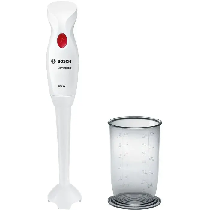 Electroménager - MSM14100 Mixeur Plongeant CleverMixx - Mixeur à main puissant 400 W - Pied mélangeur amovible avec QuattroBlade