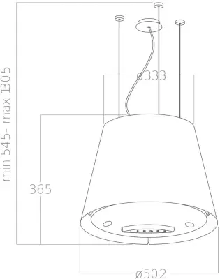 Elica - Hotte Décorative Îlot Easy Bl/F/50 — vue 5