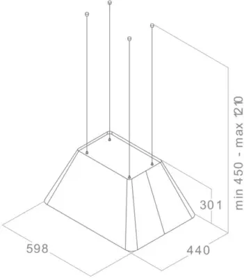 Elica - Hotte Décorative Îlot Ikona Light Bl/F/60 — vue 5