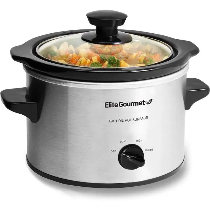 Elite Mst-250Xs# Mijoteuse Électrique Avec Cuve En Céramique Température Réglable Pour Entrées Sauces Soupes Rôtis Pla[AA363]