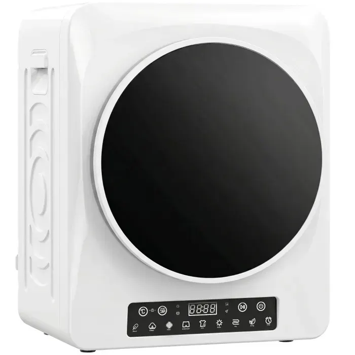 ELVORIN Sèche-linge à évacuation compact 1000 W 5 kg 49 x 43 x 61 cm LED tactile ECO Blanc