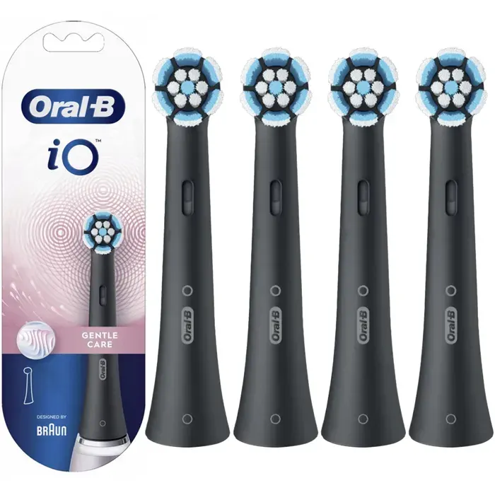 Embouts Oral-B - ORAL‑B - Gentle Care - Pack 4 - Noir - Compatible brosse iO