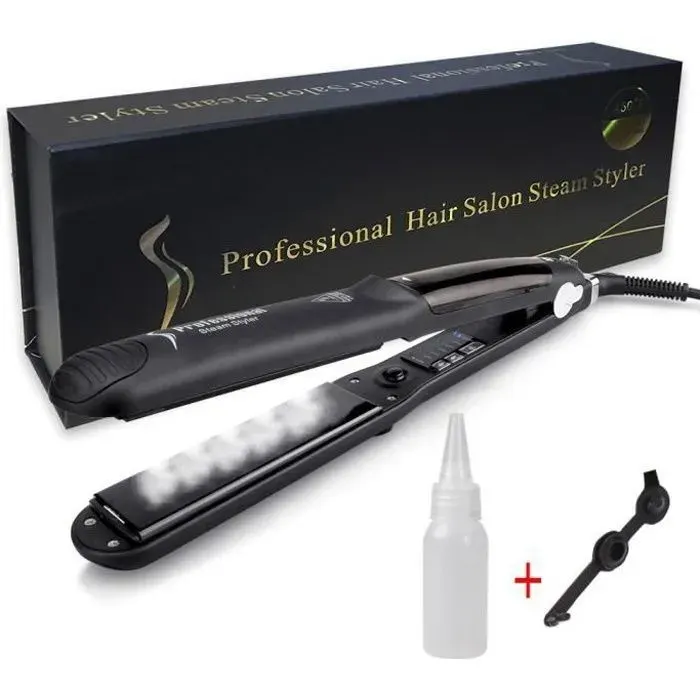 en plat professionnel de fer noir lisseur de vapeur vapeur-keeper