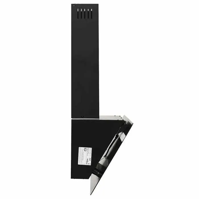 EN SOLDE*Meuble de cuisine -Hotte murale - MONNA - HOTTE ASPIRANTE - 60 cm Acier et verre trempé Noir@246686