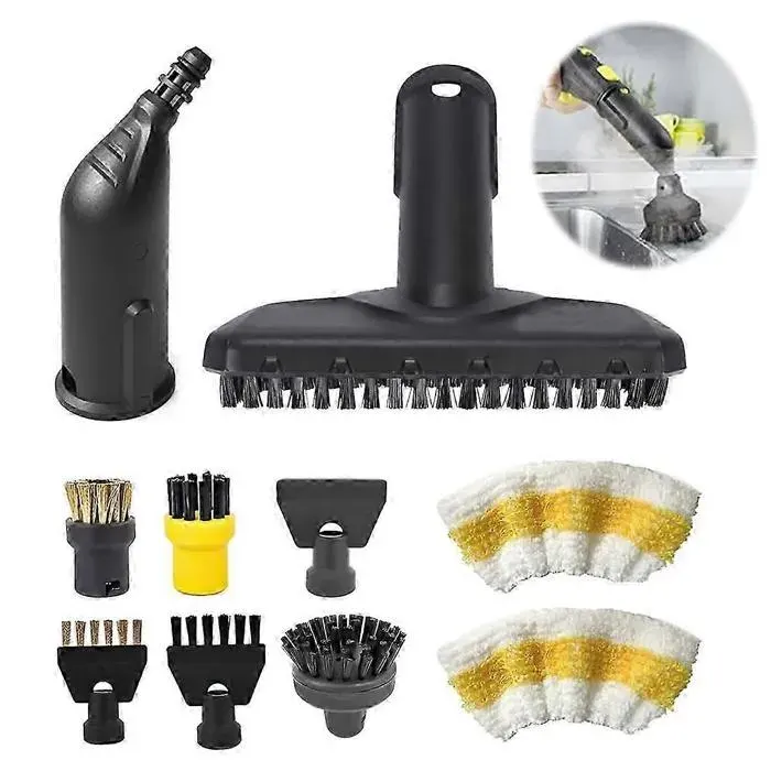 Ensemble daccessoires 10 pièces pour nettoyeurs à vapeur SC1 SC2 SC3 SC4 SC5 comprenant des buses des brosses et des
