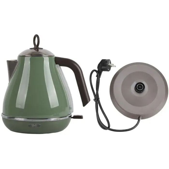 Eosnow Bouilloire électrique en acier inoxydable de 1700ml Pot bouillant pour le thé et leau Style rétro prise ue 220V-240V