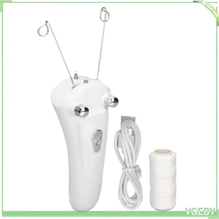 Épilateur à filetage facial - FAFEICY - Épilateur fil de coton rechargeable - LED - USB - Blanc