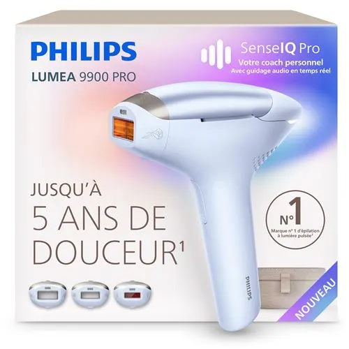 Épilateur à lumière pulsée Philips Lumea 9900 Pro BRC333/00 Blanc