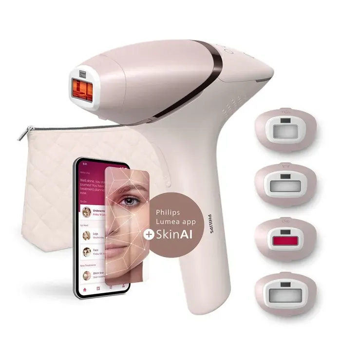 Épilateur à lumière pulsée - PHILIPS - LUMEA BRI976/00 - SkinAI SenseIQ - Filaire/sans fil - 4 embouts