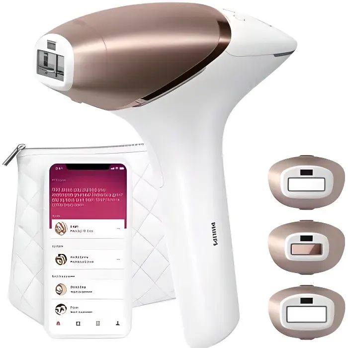 Épilateur à lumière pulsée Philips Lumea IPL 9000 Series BRI955/00 - Epilation semi-définitive pour femme